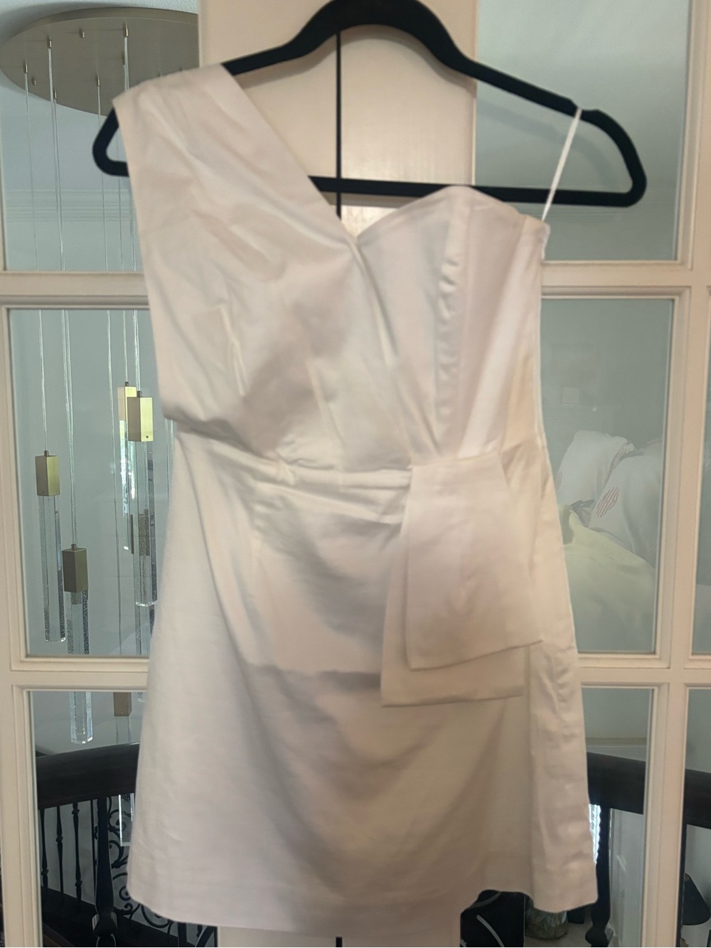 French Connection White One-Shoulder Mini Dress - Elegant Asymmetric Silhouette